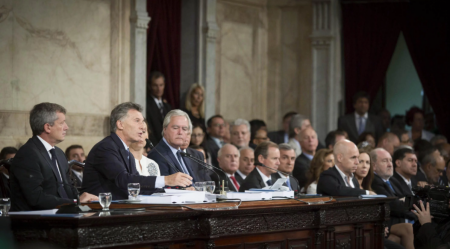 El Presidente Mauricio Macri en el Congreso