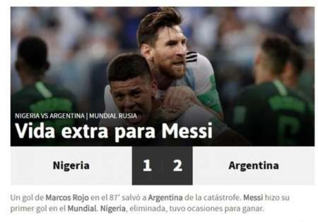 “Vida extra para Messi”, tituló en su web As de España