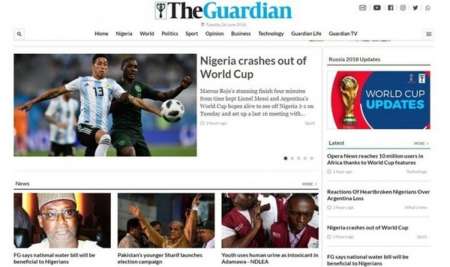 “Nigeria se cae de la Copa del Mundo”, The Guardian de Nigeria