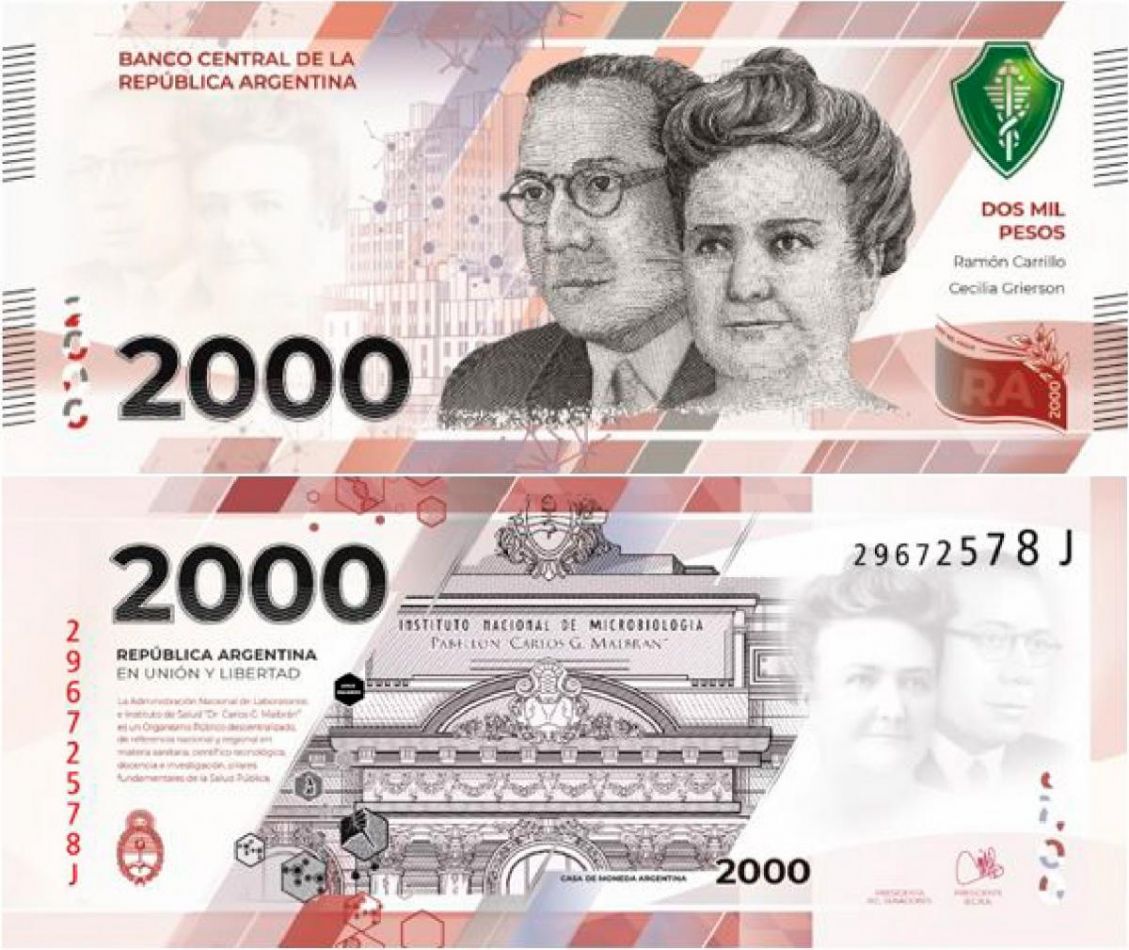 El Banco Central aprobó la emisión de un nuevo billete de $2000