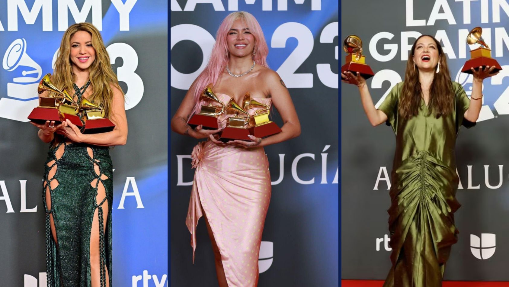 Shakira, Karol G, Natalia Lafourcade se llevaron los premios principales de la noche de los Latin Grammy 2023