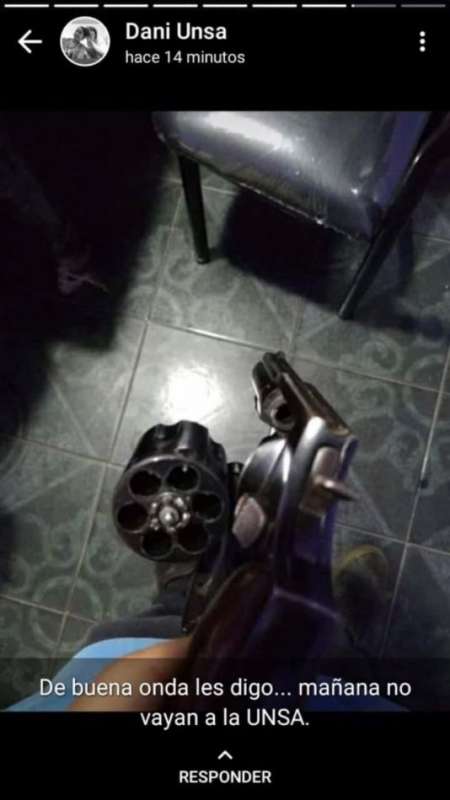 PÁNICO en la UNSA: temor por las FOTOS de un ARMA y una AMENAZA a horas de las ELECCIONES