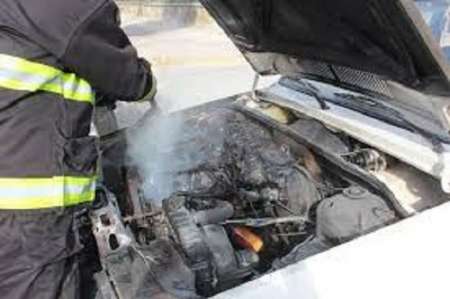 Un auto utilitario se prendió fuego