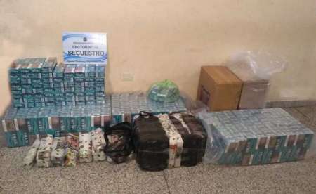 Incautaron cigarrillos, hojas de coca y ropa ilegal