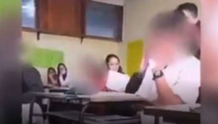 Polémico video: Alumnito borracho desafió a su profesora y se bajó una cerveza dentro del aula