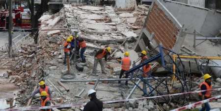 Así colapsó el edificio en construcción en Sáenz Peña, Buenos Aires