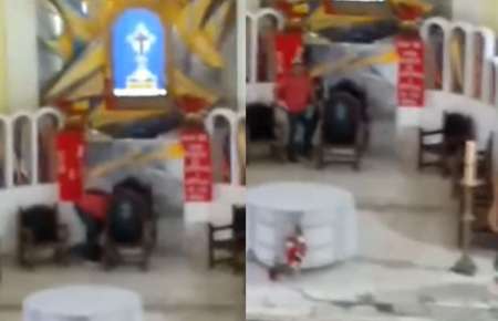 VIDEO: Un cura grabó a un hombre cuando se robaba 80 mil pesos en limosnas