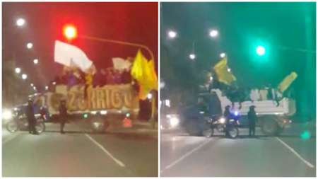 Caos en Av Paraguay: barras cortaron el tránsito mientras eran custodiados por la policía [FOTO]