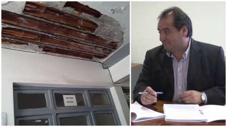 [HAY FOTO] Se cayó parte del techo de la Muni de Quebrachal: "El intendente ni siquiera apareció"