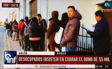 ANSES: Salteños continúan intentando cobrar un bono de $5000