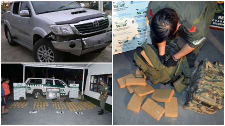 [HAY FOTOS] Atraparon a una peligrosa banda narco salteña: llevaban casi 100 kilos de droga