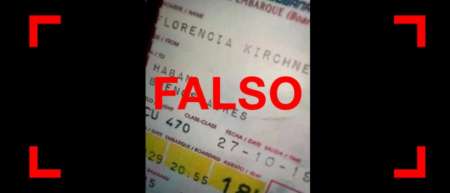 Es falso el pasaje de avión que muestra que Florencia Kirchner viajó a la Argentina