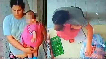[HAY FOTOS] Escracharon a una salteña que entró a robar con su bebita