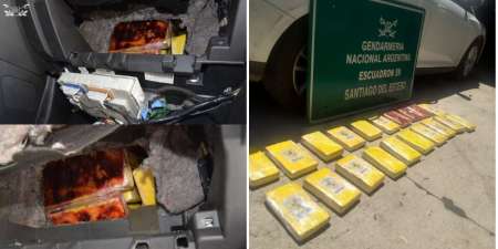 Lo comieron los nervios en un control y le saltó la ficha: tenía 21 kilos de cocaína en el auto
