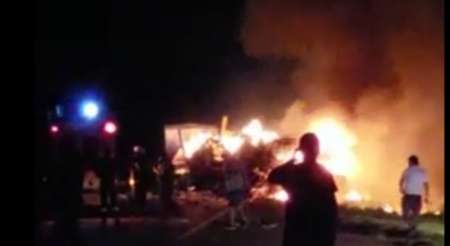 Disparó a una mujer y luego murió calcinado en un siniestro vial