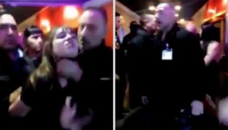 VIDEO El violento ataque de un patovica a una joven en la salida de un boliche en Ushuaia