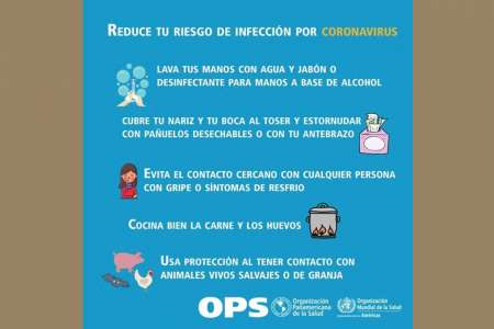 Recomendaciones de Salud Pública para prevenir infecciones por coronavirus