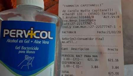 Tartagal: indigna el precio del alcohol en gel