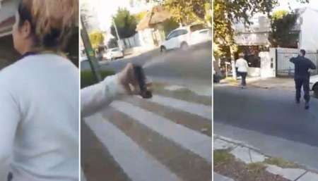 VIDEO Una mujer que violó la cuarentena mordió y les arrojó gas pimienta a tres policías