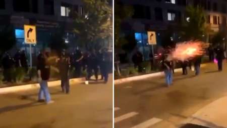 Policías de EE.UU. disparan en la cabeza una granada de humo a un manifestante desarmado luego de rociarle con gas lacrimógeno (VIDEO)