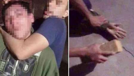 VIDEO Un grupo de vecinos atrapó a un presunto ladrón y le aplastó los dedos con un ladrillo
