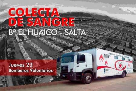 Mañana habrá colecta de sangre en el barrio El Huaico