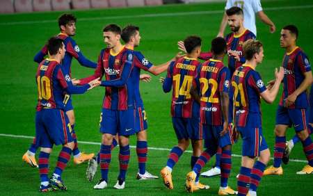 Messi abrió el 5-1 de Barcelona ante Ferencvaros en el debut