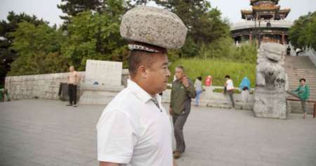 Adelgazó cargando una piedra de 40 kilos