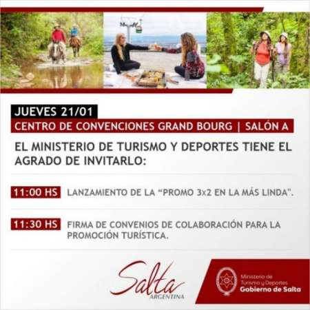 El Gobierno presentará la "Promo 3x2 en la Más Linda" y firmará convenios con municipios