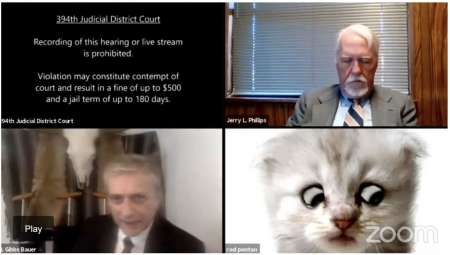“Señor juez, no soy un gato”: la aclaración de un fiscal texano que no pudo quitar un filtro durante una audiencia judicial por ZOOM