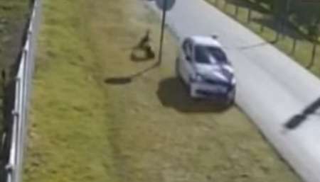 VIDEO: Un vehículo embistió a dos peatones, los hizo volar por el aire y mató a uno