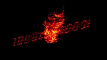 Una imagen de radar de la estación Tiangong-1 . Fuente: La Gaceta