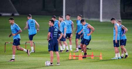 La Selección Argentina entrenó y se prepara para el partido ante México