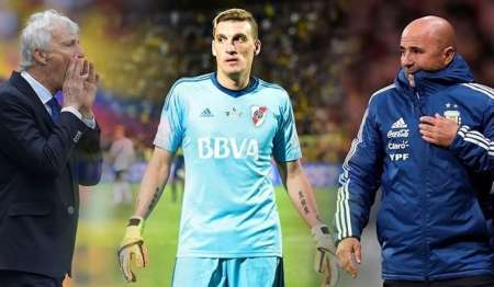 Armani, el arquero de River, podría jugar para la selección colombiana
