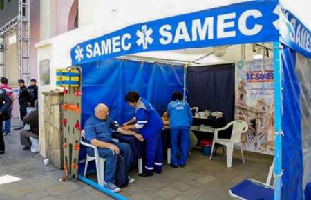 El SAMEC instaló un puesto de atención sanitaria que funcionará durante la novena del Milagro