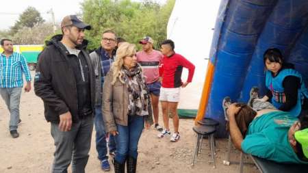 Defensa Civil asistió a peregrinos en el nodo de Cobos