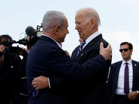 Joe Biden llegó a Israel y se reunió con el primer ministro israelí Netanyahu