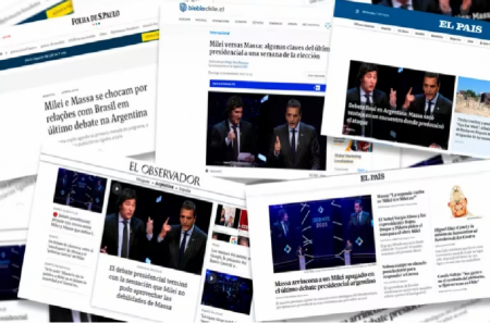 “Massa impuso su agenda” y “Milei no pudo”: así reseñó la prensa internacional el debate presidencial