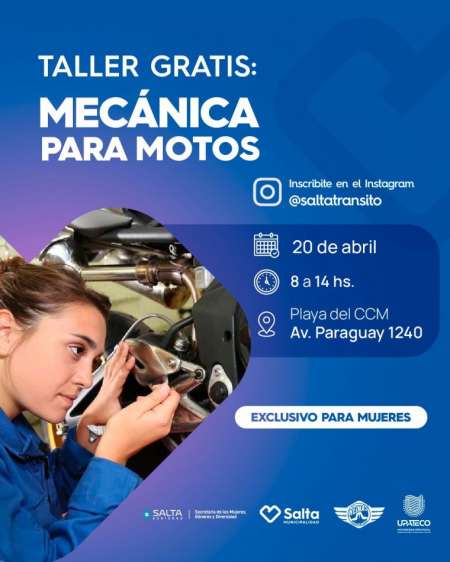 Taller de Mecánica de Motos exclusivo para mujeres