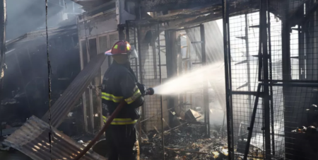 Incendio en el mercado San Miguel