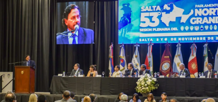 Sáenz en el Parlamento del Norte Grande