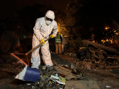 Efectuaron la limpieza de una vivienda