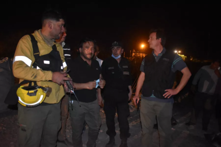 Sáenz supervisó el operativo de asistencia a familias afectadas