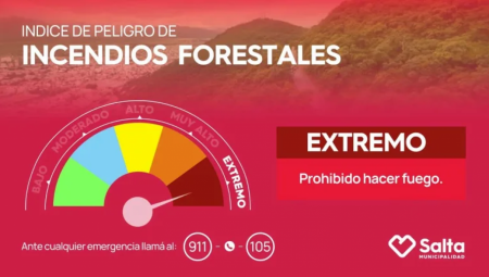 Rige alerta por vientos e incendios forestales