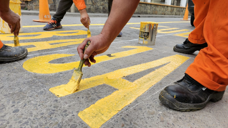 La Municipalidad señalizó nuevas zonas de «Sube y Baja» escolar