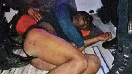 Así encontraron las autoridades al presunto abusador.