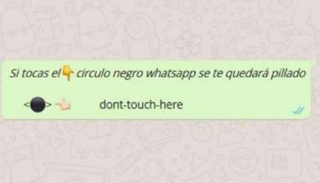 El misterioso círculo negro de WhatsApp y por qué no deberías tocarlo