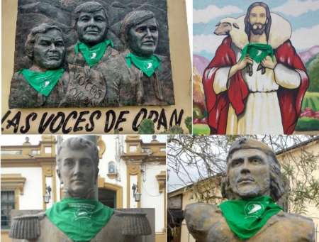 Y llegó nomás a Salta: El pañuelazo a favor del aborto invadió lugares históricos