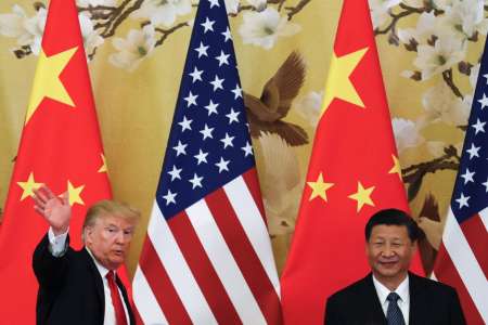 Donald Trump y su homólogo chino, Xi Jingping el noviembre en Pekín. Fuente: El País