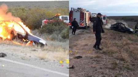 En Río Negro, arrojaron a una beba de un auto en llamas para salvarla